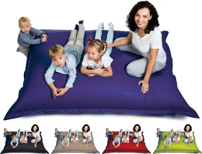 Produktbild von sunnypillow XL Sitzsack Sitzkissen aus Kunstleder Outdoor & Indoor 100 x 150 cm mit 140L Styropor Füllung Sessel für Kinder & Erwachsene Sofa Beanbag viele Farben und Größen zur Auswahl Violett