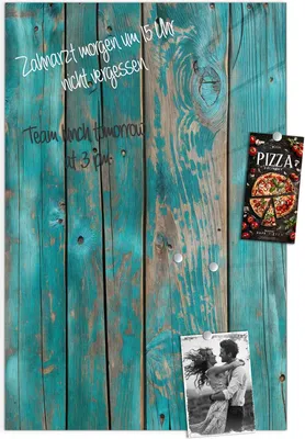 Produktbild von Magnettafel 40x60cm Pinnwand Whiteboard beschreibbar - Vintage Holz Bretter