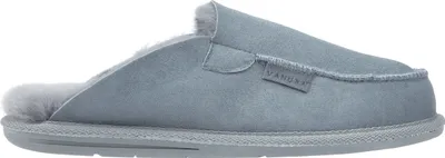 Produktbild von Vanuba - Herren Hausschuhe Awassi Moderne Pantoffeln Echtleder Lammfell Natur Wolle M003 Grau, Größe 47 EU