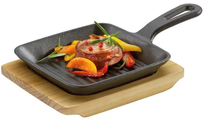 Produktbild von Küchenprofi Grill-/Servierpfanne mit Holzbrett 305001013 4007371066549