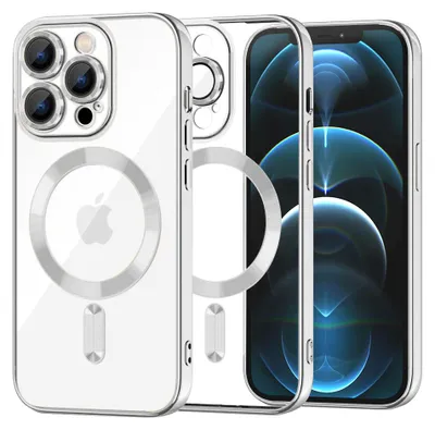 Obrázok produktu pre Techsuit Luxury Crystal MagSafe puzdro pre iPhone 12 Pro Max – strieborné (Silver)