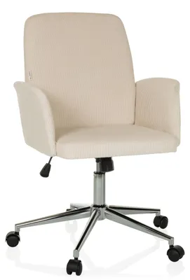Obrázek produktu pro hjh OFFICE Home Office Kancelářská židle SOLAO CORD Kancelářská židle s područkami Látková otočná židle