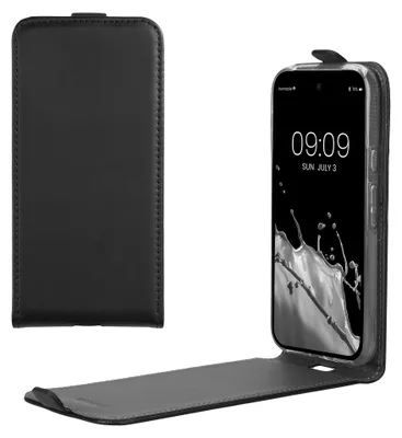 Produktbild von kwmobile Schutzhülle kompatibel mit Google Pixel 8a - Hülle Handy - Flip Case Handyhülle Schwarz