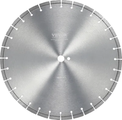 Produktbild von VEVOR Diamantsägeblatt Betonsägeblatt 45 cm für Nass- oder Trockenarbeiten, 12 mm Diamantsegmentsägeblatt mit flachen Zähnen, Mittellochdurchmesser 25,4 mm,