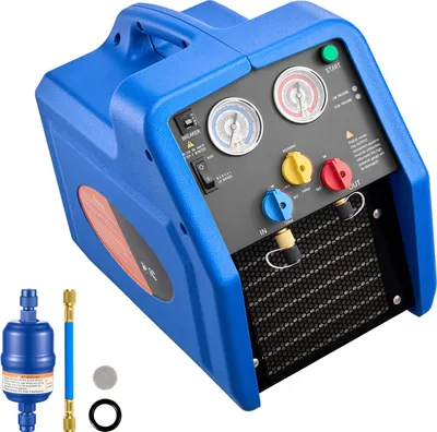 Obrázek produktu pro SucceBuy Přenosné zařízení pro regeneraci chladiva, 220 V/50 Hz, 1450 ot./min, 1 HP, dvouválcový systém pro chladiva A1 a A2L, vhodné pro klimatizace vozidel a domácností