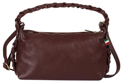 Image de Sac à bandoulière pour femme Florence en cuir, rouge bordeaux OTF849R6