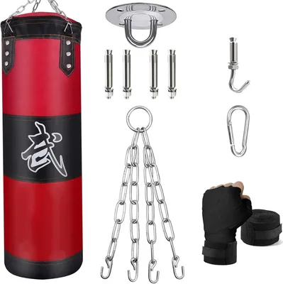 Zdjęcie produktu dla Zestaw worka treningowego niewypełniony, do kickboxingu, dla dorosłych i dzieci, z łańcuchem