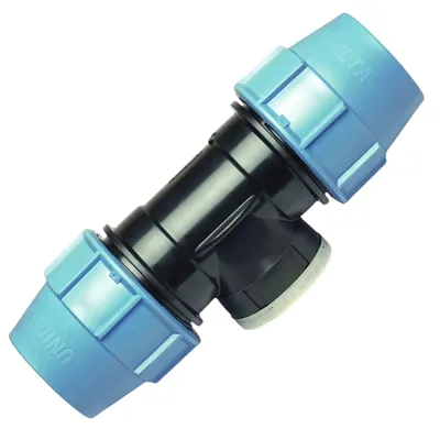 Produktbild von Unidelta PP T-Stück 90° mit Innengewinde 20mm x 1/2" x 20mm