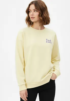 Produktbild von Sublevel Sweatshirt mit modernen Prints Dropped Shoulder Größe: L
