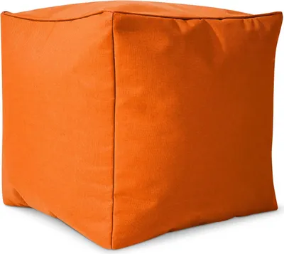 Produktbild von Green Bean® Sitzhocker "Cube" 40x40x40cm mit EPS Perlen Füllung - Fußhocker für Sitzsäcke - Orange