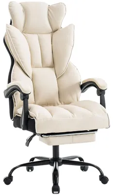 Imagen del producto de Silla de oficina - Ergonómica - Respaldo ajustable - Reposapiés - Cuero sintético de poliuretano - Espuma viscoelástica