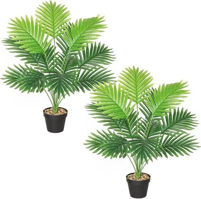 Produktbild von Famanu Kunstpalm 68 cm hoch mit 12 Zweigen - Pflegeleicht und langlebig