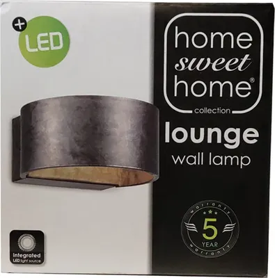 Immagine prodotto di Applique LED, faretto da parete, sorgente luminosa integrata LED 5W=40W bianco caldo, 25000 ore di funzionamento, A++, adatto a tutti gli interni, look metallo, grigio scuro