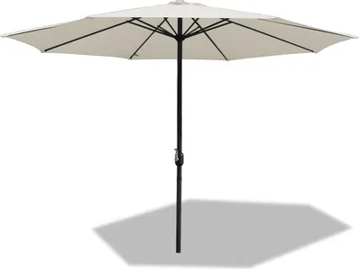 Image de TolleTour Parasol de balcon Parasol de jardin Parasol de terrasse Protection solaire Ø350cm Angle d'inclinaison et hauteur réglables Parasol de balcon Protection UV Parasol pliable, beige