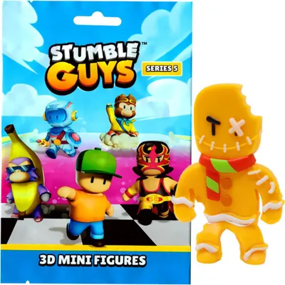 Produktbild von Stumble Guys 3D Sammelfiguren Serie 5 - Chrome - Figur 9. Bad Cookie Guy