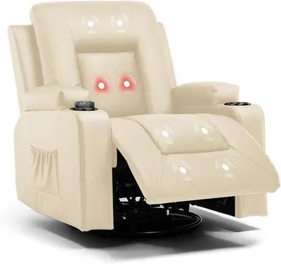 Produktbild von Famanu Massagestuhl mit Wärme- und Neigefunktion - 360 Grad drehbar und ergonomisches Design für ultimativen Komfort