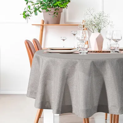 Produktbild von Festliche Tischdecke Tischdekoration BIANCA 2 silber 120 cm Rund