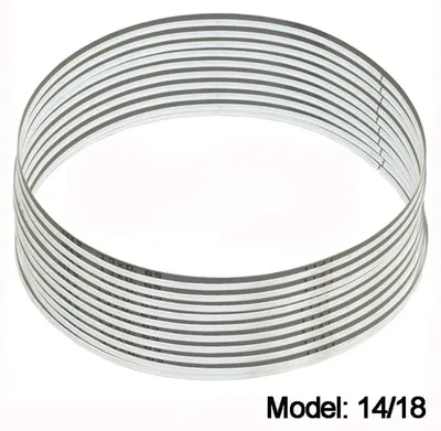 Image de Jeu de 10 lames de scie à ruban - Lame de scie à ruban de 1141 mm - 13x0,6 mm - Acier allié - Revêtement en carbure de titane - Pour découpe de métaux - Pas de dents : 14–18 TPI