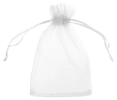 Produktbild von Geschenkbeutel Organza | 13 x 18 cm Weiß 100 Stück