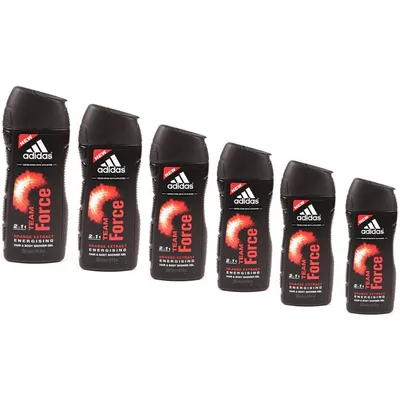Produktbild von 6x Adidas TEAM FORCE, 3 IN 1 Duschgel/Bodywash, je 250ml