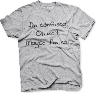 Produktbild von Im Confused T-Shirt - XX-Large - Heather-Grey