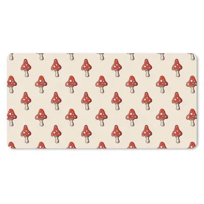 Produktbild von MuchoWow® Schreibtischunterlage Muster - Herbst - Pilz - Rot 80x40 cm - XXL Mauspad - Gaming Mauspad