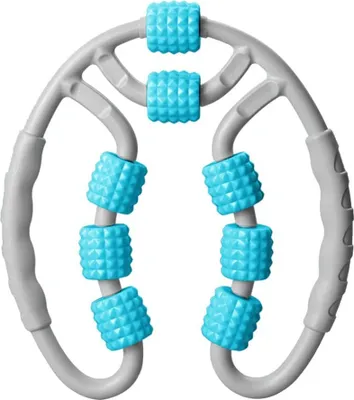 Produktbild von Muskelrolle, Cellulite-Massagegerät, Triggerpunkt-Massagerolle, Tennisellenbogen, Schaumstoffrolle, Tiefenmassagegerät zur Linderung von Muskelkater, Nacken, Wade, Arm, Beine, Blau