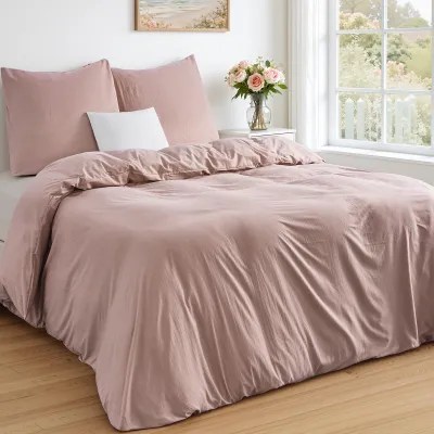 Obrázek produktu pro Ložní sada růžová, mikrovlákno, 240 x 220 cm, 2 povlaky na polštáře, pro ložnici