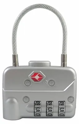 Produktbild von 1x TSA 3-stelliges Zahlenschloss Gepäckschloss Vorhängeschloss aus Metall