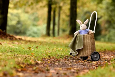 Produktbild von KraftKids Babydecke Doppelkrepp Grün Herbstgrün