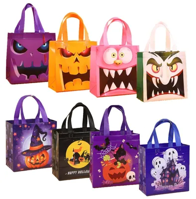 Immagine prodotto di Set di 8 sacchetti regalo riutilizzabili a tema Halloween