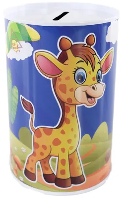 Produktbild von Metall-Spardose für Kinder ohne Öffnung im Tier Design ca. 12,5 cm