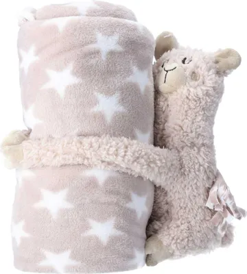 Produktbild von Antonio Baby Plüsch Decke mit Lama Stofftier 30-Braun