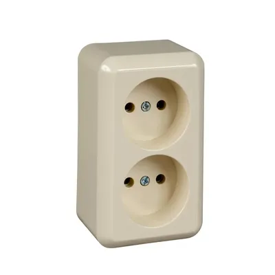 Produktbild von Elso Steckdose 2-fach 16A ohne SK CONTURA Schraubklemme perlweiß ELG395900