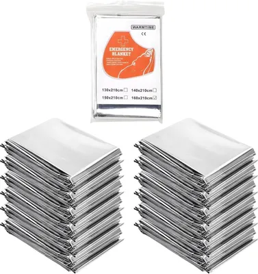 Imagen del producto de Manta térmica, impermeable, de 210 x 130 cm, para emergencias