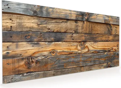 Produktbild von Küchenrückwand Spritzschutz Glas mit Motiv Holzwandoptik 40 x 40 cm