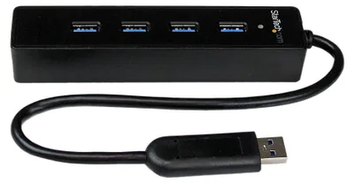 Produktbild von StarTech.com 4-Port USB 3.0 SuperSpeed Hub ST4300PBU3 Schwarz