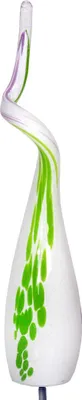 Produktbild von Gartenskulptur Glasflamme 46cm weiß grün-lila