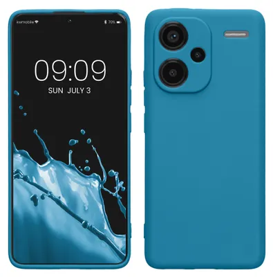 Produktbild von kwmobile Handyhülle für Xiaomi Redmi Note 13 Pro+ 5G / Redmi Note 13 Pro Plus 5G Hülle - weiches Handy Silikon Case - Schutzhülle Cover - Karibikblau
