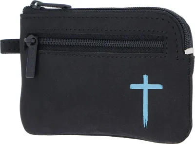 Produktbild von oxmox Schlüsselmäppchen New Cryptan Keyholder Freedom Cross Print Cyan Black schwarz
