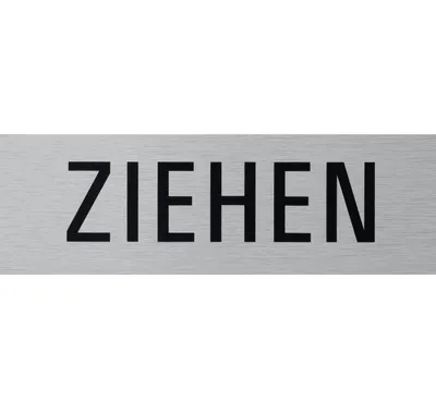 Produktbild von Aluhinweisschild 160x40mm Ziehen