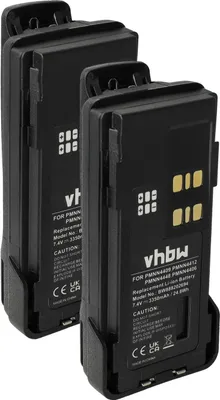 Produktbild von vhbw 2x Akku kompatibel mit Motorola XPR7550, XPR7550e, XPR7380e, XPR7500, XPR7580 Funkgerät, Walkie Talkie (3350 mAh, 7,4 V, Li-Ion) + Gürtelclip