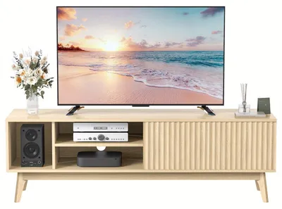 Imagen del producto de Mueble de TV - Mueble para televisor - Mueble aparador para TV - Mueble multimedia - Centro de entretenimiento - Diseño industrial - Madera de roble