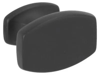 Produktbild von Knopf für Möbel aus Zamak, Durchmesser 35 mm x 24 mm, matt schwarze Lackierung. Set mit 25 Stück