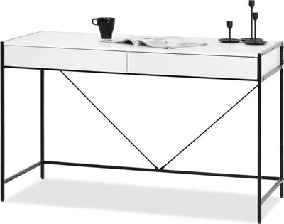 Produktbild von Breiter Schreibtisch DAMJAR – schwarz/weiß