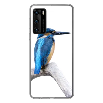 Produktbild von MuchoWow® Handyhülle Schutzhülle Hülle für Huawei P40 Eisvogel - Zweig - Schnabel Silikon Softcase Handy Hülle - Handytasche