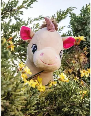 Immagine prodotto di Unicorno peluche in piedi beige - circa 32 cm
