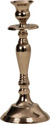 Produktbild von Moderner Kerzenständer Kerzenleuchter aus Metall in silber Höhe 23cm