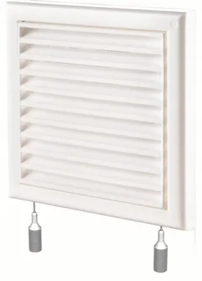 Obrázok produktu pre Vetracia mriežka so žalúziou 154x154 fi 100