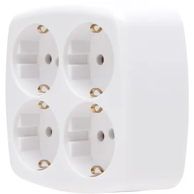 Image de KOPP Bloc multiprise 4x, blanc, sans câble d'alimentation